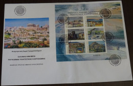 Greece 2009 Greek Monuments Of World Cultural Heritage Block Unofficial FDC - FDC