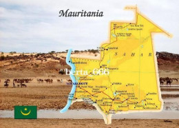 Mauritania Country Map New Postcard * Carte Geographique * Landkarte - Mauritanië