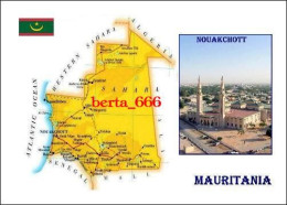 Mauritania Country Map New Postcard * Carte Geographique * Landkarte - Mauritanië