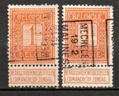 2015 Voorafstempeling Op Nr 108 - MECHELEN 1912 MALINES - Positie A & B - Rollenmarken 1910-19