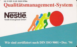 Germany: O 092 01.95 Nestlé Qualitätsmanagement-System. Mint - O-Series: Kundenserie Vom Sammlerservice Ausgeschlossen