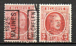 3539 Voorafstempeling Op Nr 192 - MECHELEN 1925 MALINES - Positie A & B - Rollenmarken 1920-29