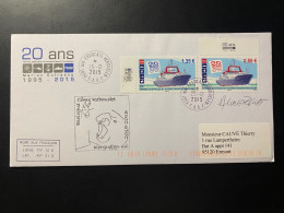 Lettre "Bateaux - 20 Ans Marion Dufresne" 25/12/2015 - 751/752 - TAAF - Kerguelen - Storia Postale