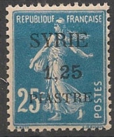 SYRIE - Mandat Français - Timbre De France De 1900-21 Surchargés - Ungebraucht