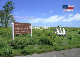 United States Midway Atoll Welcome Sign New Postcard - Isole Midway