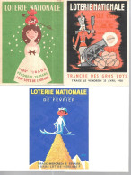 KB1899 - DEPLIANTS LOTERIE NATIONALE - TIRAGES DIVERS - Billets De Loterie