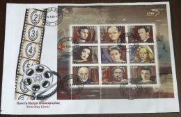 Greece 2009 Greek Actors Block Unofficial FDC - FDC