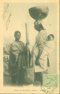 CPA Pileuse Couscous Dakar YT Sénégal N°21 CAD ? Sénégal 10 10 04 Maritime Loango à Bordeaux LL N°4 11 OCT 1904 - Cartas & Documentos