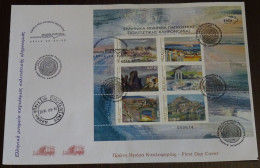 Greece 2009 Greek Monuments Commemorative Cancels Block Unofficial FDC - FDC