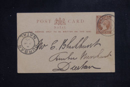 NATAL - Entier Postal De Ladysmith Pour Durban En 1890 - L 151451 - Natal (1857-1909)