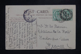 CAP DE BONNE ESPÉRANCE - Affranchissement De Queenstown Sur Carte Postale Pour La France En 1907 - L 151454 - Cabo De Buena Esperanza (1853-1904)