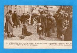 VEURNE - Une Voiture De Ravitaillement D'Artillerie Coloniale Sur La Place De L'Eglise à FURNES - Veurne