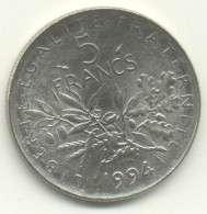 5 FRANCS 1994 DAUPHIN TTB - 5 Francs