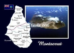 Montserrat Island Map New Postcard * Carte Geographique * Landkarte - Other & Unclassified