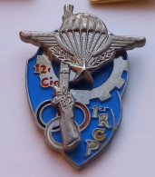 PO213 Pin's Armée Militaire 12e Cie 1er RCP Régiment De Chasseurs Parachutistes Pamiers Ariège Qualité 3d Achat Immédiat - Army