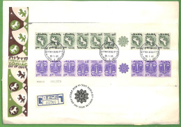 ZA1600 - ISRAEL - POSTAL HISTORY - Oversized FDC COVER 1965 - ZODIAC Tete Beche - Palestine