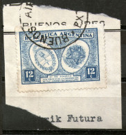 Argentina,1928,cut Squer Cancel,Buenos Aires Used As Scan - Storia Postale