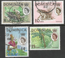 Dominica. 1963-65 QEII. 4 Used Values To 15c. SG 168. M4020 - Dominica (...-1978)