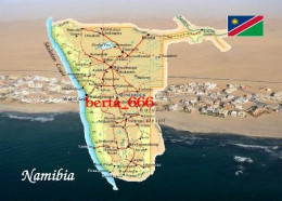 Namibia Country Map New Postcard * Carte Geographique * Landkarte - Namibië