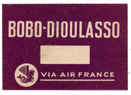 BOBO DIOULASSO  VIA AIR FRANCE TICKET AIR FRANCE  NEUF - Welt