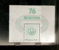 POLSKA POLAND 1976 MONTREAL OLIMPIC GAMES - Estate 1976: Montreal