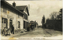 3181 -  Marne - COURTISOLS  : LA POSTE Et  LE  FAMILISTERE DU NORD EST - SUCCURSALE 338 - Attelage - RARE - - Courtisols