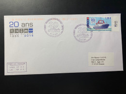 Lettre "Bateaux - 20 Ans Marion Dufresne" 04/10/2015 - 752 - TAAF - Kerguelen - Storia Postale