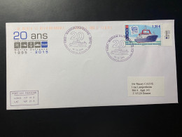 Lettre "Bateaux - 20 Ans Marion Dufresne" 04/10/2015 - 752 - TAAF - Kerguelen - Briefe U. Dokumente