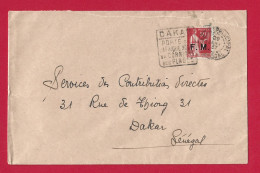 !!! SÉNÉGAL, LETTRE FM TYPE PAIX POUR DAKAR DE 1937, AFFRANCHISSEMENT DAGUIN - Covers & Documents