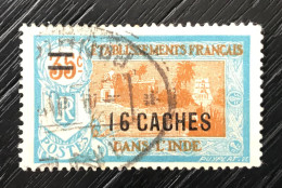 Timbre Oblitéré Etablissements Français De L' Inde 1928 - Usados