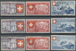 Suisse - N°320 à 328 - Neuf* Et Oblitérés - (F1630) - Oblitérés