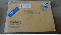 SUISSE : Enveloppe Commerciale ROLEX Recommandée 1956  ............PHI......... ENV-ET120 - Lettres & Documents