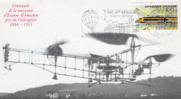 Centenaire De La Naissance D'Etienne Oehmichen Père De L'hélicoptère -  - TGV Postal - Arc Et Senans 1984 - Hubschrauber