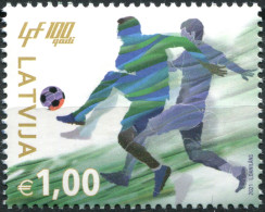 Latvia 2021. 100 Years Of The Latvian Football Association (MNH OG) Stamp - Latvia