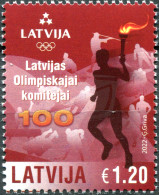 Latvia 2022. 100th Anniversary Of The Latvia Olympic Committee (MNH OG) Stamp - Lettonia