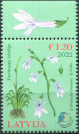 Latvia 2022. Water Lobelia (Lobelia Dortmanna) (III) (MNH OG) Stamp - Lettland