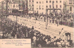 75E Anniversaire De L'Indépendance Belge .Grand Cortège Historique 8-Expansion Coloniale Groupe D'Explorateurs - Fêtes, événements