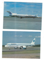 2 POSTCARDS  ICELAND AIR  BOEING 757  / 727     AIRCRAFT - 1946-....: Era Moderna