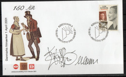 Martin Mörck. Denmark 2001. Int. Stamp Exhibition HAFNIA'01. Michel 1287. Cover. Special Cancel. Signed. - Storia Postale