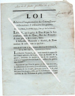 3V4x   Langres Loi 1792 Augmentation Des Comissaires Ordonnateurs & Ordinaires Des Guerres Armée Française - Décrets & Lois