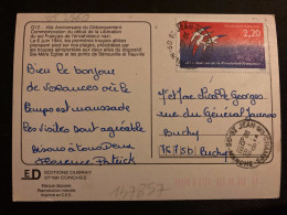 CP TP YT 2560 BICENTENAIRE DE LA REVOLUTION FRANCAISE 2,20 OBL.16-8 1989 50 ST JEAN DES CHAMPS MANCHE - Storia Postale