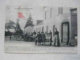 RARE - CPA LA BEAUCE HISTORIQUE : Café Et Bourrellerie MAUPIN-MOUSSET - Scène Animée - Artisanat