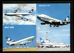 AK Flugzeuge Boeing 707, Boeing 747 Und DC-10 Der Sabena Belgian World Airlines  - 1946-....: Era Moderna