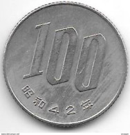 *japan 100 Yen  Year 42 = 1967  Km 82  Xf - Japan