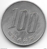 *japan 100 Yen  Year 42 = 1967  Km 82  Xf - Japón