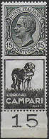 1924-25 Italia Pubblicitari 15c. Campari Bf MNH Sassone N. 3 - Andere & Zonder Classificatie