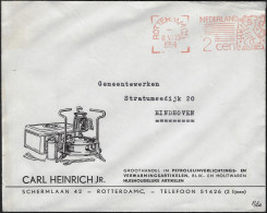 Pays-Bas 1954. Empreinte De Machine à Affranchir à 2 C, Tarif Imprimé Du 1/11/1946. Éclairage Et Chauffage Au Pétrole - Aardolie