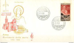 Zona A. Santa Chiara FDC 1953. - Otros & Sin Clasificación