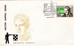 Uruguay 1974, Hector Suppici Sedes Racing Driver, 1val In FDC - Automobile