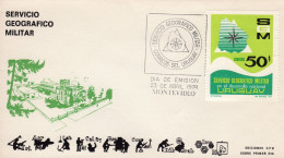 Uruguay 1974, Military Geographical Service, FDC - Geography